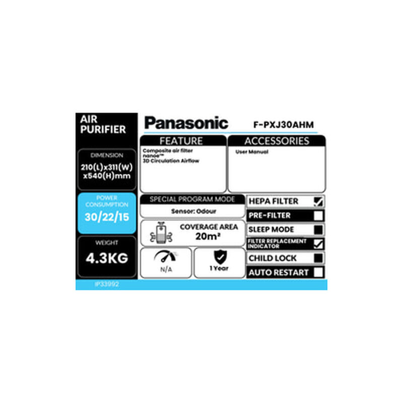PANASONIC Air Purifier F-PXJ30AHM-image 6